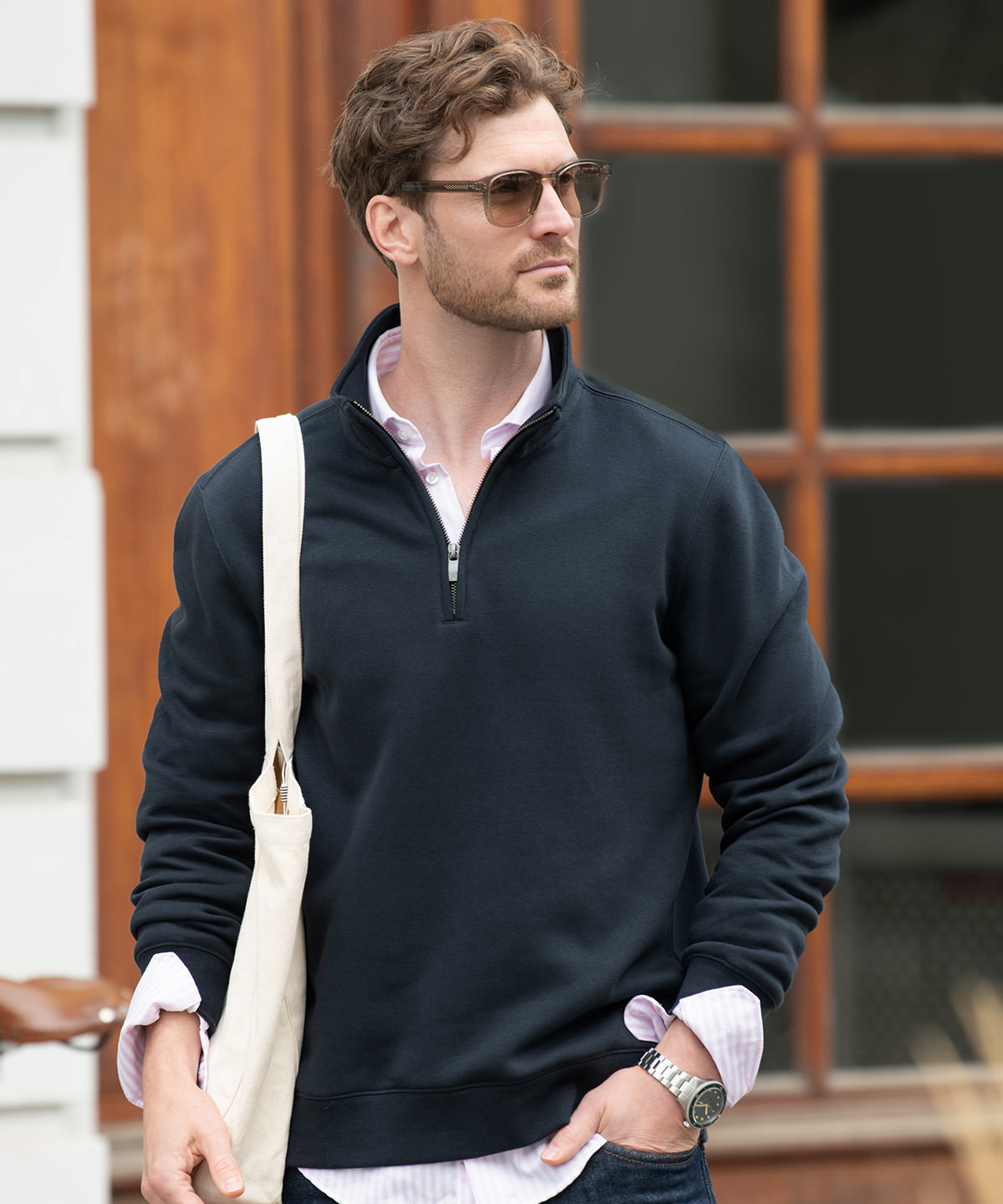 NB130_LS00_2026 Glendale unisex 1/4-zip sweatshirt - Image 1